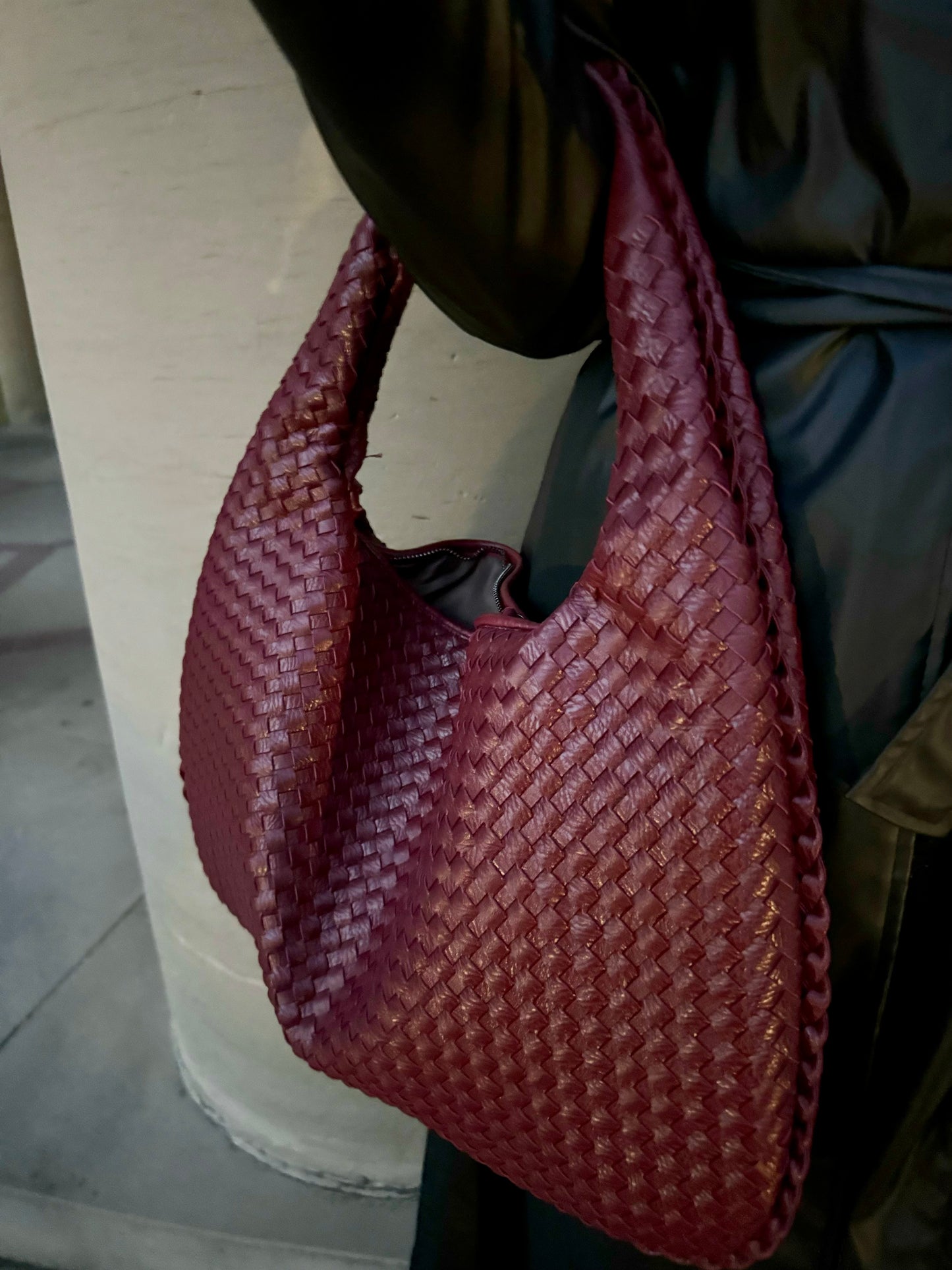 Woven Messenger Bag