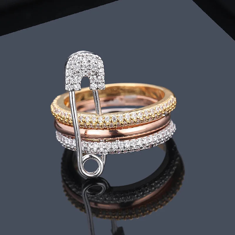 Eleganter Damenring 3 in 1