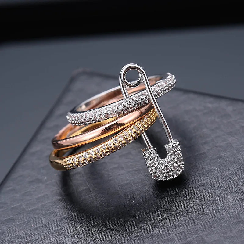Eleganter Damenring 3 in 1